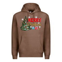 Chestnut merry christmas tree Premium Hoodie - AdoDesignShop