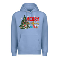 Colony Blue merry christmas tree Premium Hoodie - AdoDesignShop