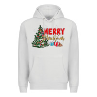 Dove Grey merry christmas tree Premium Hoodie - AdoDesignShop