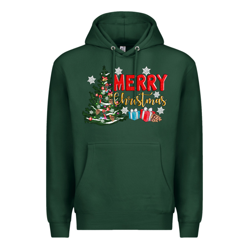 Merry Christmas Tree Premium Hoodie by AdoDesignShop | Teevron