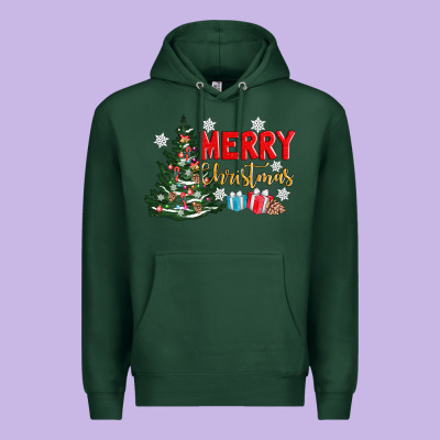 Merry Christmas Tree Premium Hoodie Designed By Adodesignshop