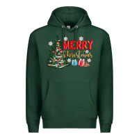 Sports Green merry christmas tree Premium Hoodie - AdoDesignShop