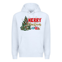 White merry christmas tree Premium Hoodie - AdoDesignShop