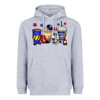Heather Grey police coffee cups Heavyweight Hoodie - Zillion Design Studio