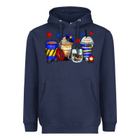 Navy police coffee cups Heavyweight Hoodie - Zillion Design Studio