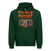 Forest Green The Best Bucking Dad Ever Urban Hoodie - LillyAllenDesigns