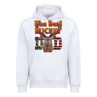 White The Best Bucking Dad Ever Urban Hoodie - LillyAllenDesigns