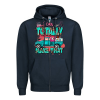 Navy I can totally make that with truck Zipper Hoodie - MaliasSmallBusiness