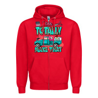 Red I can totally make that with truck Zipper Hoodie - MaliasSmallBusiness