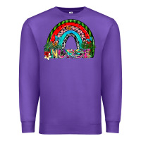 Purple nurse Premium Sweatshirt - SublimationCraftShop