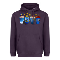 Plum police coffee cups Heavyweight Hoodie - texasbilliewilder