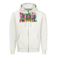 Oatmeal Heather Small business badass Zipper Hoodie - MaliasSmallBusiness