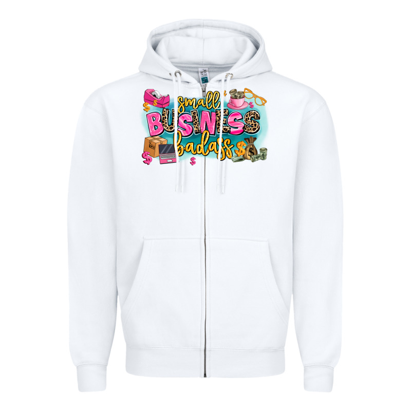 Small Business Badass Zipper Hoodie by MaliasSmallBusiness | Teevron