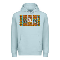 Blue Mist mom goat sunflowers license plate Premium Hoodie - Artiststas