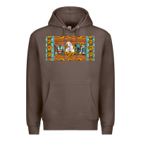 Coffee mom goat sunflowers license plate Premium Hoodie - Artiststas