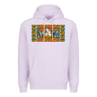 Lilac mom goat sunflowers license plate Premium Hoodie - Artiststas