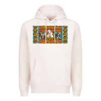 Pale Pink mom goat sunflowers license plate Premium Hoodie - Artiststas