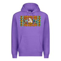 Mom Goat Sunflowers License Plate Premium Hoodie | Teevron