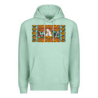 Seafoam mom goat sunflowers license plate Premium Hoodie - Artiststas