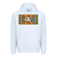 White mom goat sunflowers license plate Premium Hoodie - Artiststas