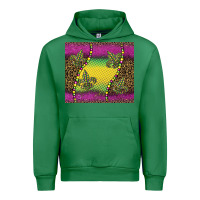 Emerald mardi gras  leopard pink glitter Urban Hoodie - BarkalooDesign