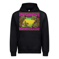 Foreset Green mardi gras  leopard pink glitter Urban Hoodie - BarkalooDesign