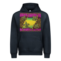 Navy mardi gras  leopard pink glitter Urban Hoodie - BarkalooDesign