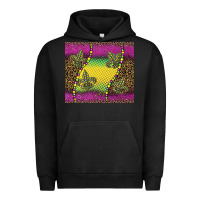 Pigment Black mardi gras  leopard pink glitter Urban Hoodie - BarkalooDesign