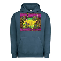 Pigment Midnight Navy mardi gras  leopard pink glitter Urban Hoodie - BarkalooDesign