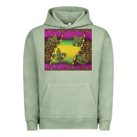 Pigment Oil Green mardi gras  leopard pink glitter Urban Hoodie - BarkalooDesign