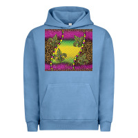 Pigment Pebble Blue mardi gras  leopard pink glitter Urban Hoodie - BarkalooDesign