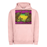 Pigment Salmon mardi gras  leopard pink glitter Urban Hoodie - BarkalooDesign