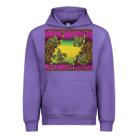 Mardi Gras  Leopard Pink Glitter Urban Hoodie | Teevron
