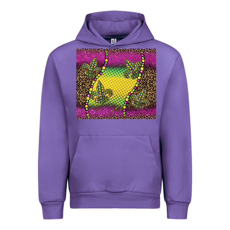Mardi Gras  Leopard Pink Glitter Urban Hoodie by BarkalooDesign | Teevron