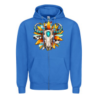 True Royal Western bull skull sunflower Zipper Hoodie - MaliasSmallBusiness