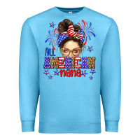 Ocean Blue All American nana Premium Sweatshirt - Neo Western
