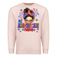 Pale Pink All American nana Premium Sweatshirt - Neo Western