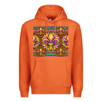 Carrot mardi gras sunflowers fleur, de lis glitter leopard background Premium Hoodie - Artiststas