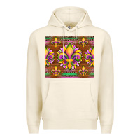 Tofu mardi gras sunflowers fleur, de lis glitter leopard background Premium Hoodie - Artiststas