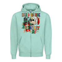 Seafoam dead inside but jolly as fuck Zipper Hoodie - MaliasSmallBusiness