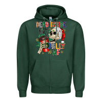 Sports Green dead inside but jolly as fuck Zipper Hoodie - MaliasSmallBusiness