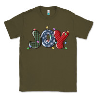 Army Green joy christmas lights Classic Tee - MaliasSmallBusiness