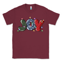 Burgundy joy christmas lights Classic Tee - MaliasSmallBusiness