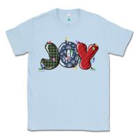 Dusty Blue joy christmas lights Classic Tee - MaliasSmallBusiness