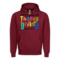 Burgundy enter his gates with thanksgiving psalm 100 4 Zipper Hoodie - MaliasSmallBusiness