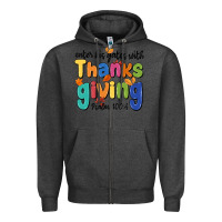 Charcoal Heather enter his gates with thanksgiving psalm 100 4 Zipper Hoodie - MaliasSmallBusiness
