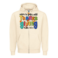 Sandshell enter his gates with thanksgiving psalm 100 4 Zipper Hoodie - MaliasSmallBusiness