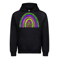Black mardi gras rainbow Urban Hoodie - BarkalooDesign