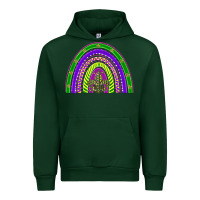 Forest Green mardi gras rainbow Urban Hoodie - BarkalooDesign