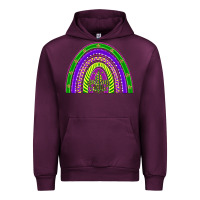 Mauve Wine mardi gras rainbow Urban Hoodie - BarkalooDesign